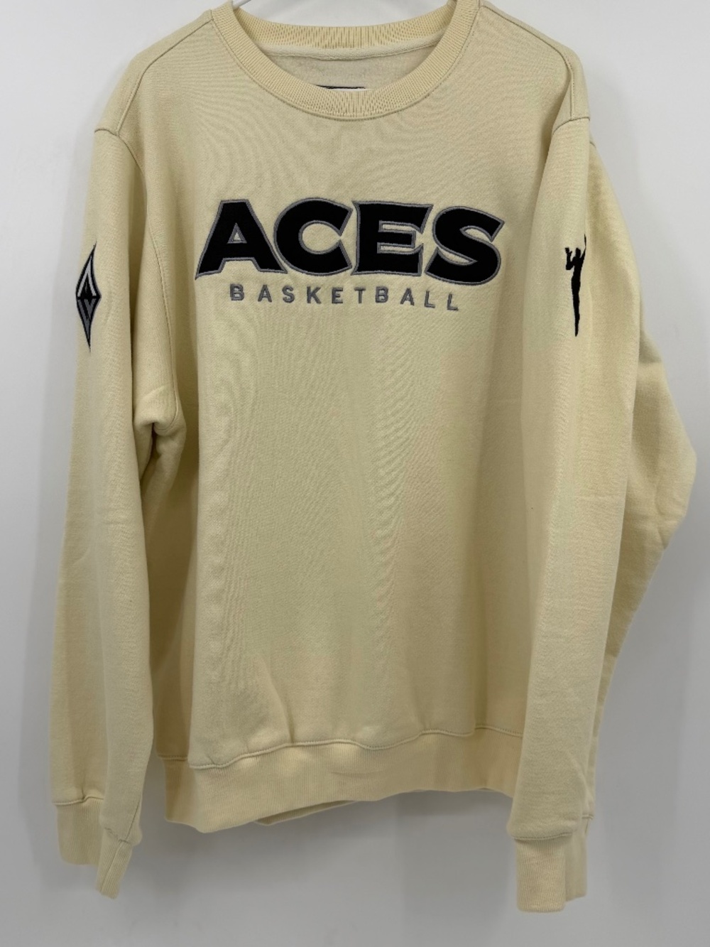 Kur8ted Las Vegas Aces Sweatshirt Size 2XL Ivory Fleece Pullover Embroidered